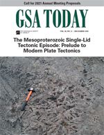 Cover image for GSA Today Issue: December 2020