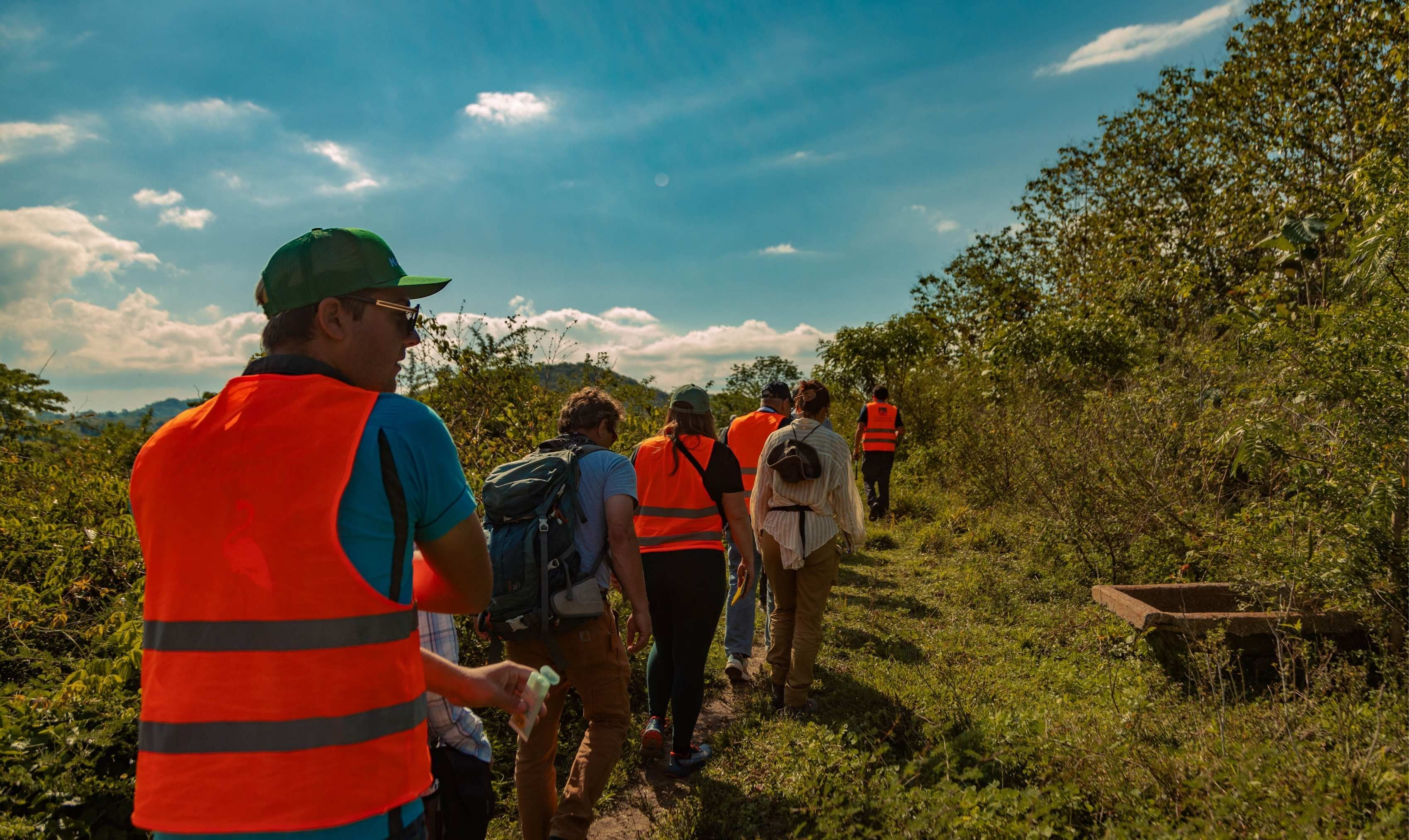 GSA Thompson Field Forum participants wearing orange vests exploring Cuba