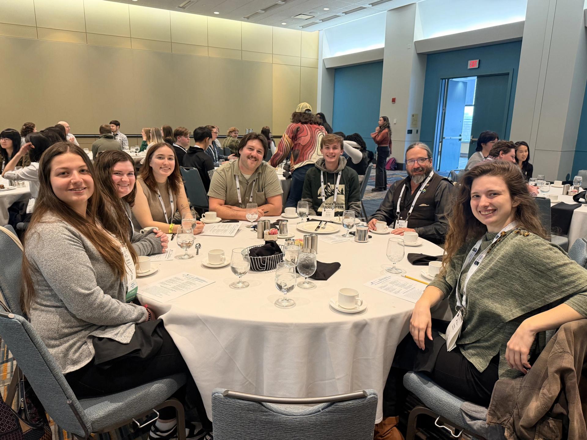 Photo of students at career mentor lunch at GSA Section meeting