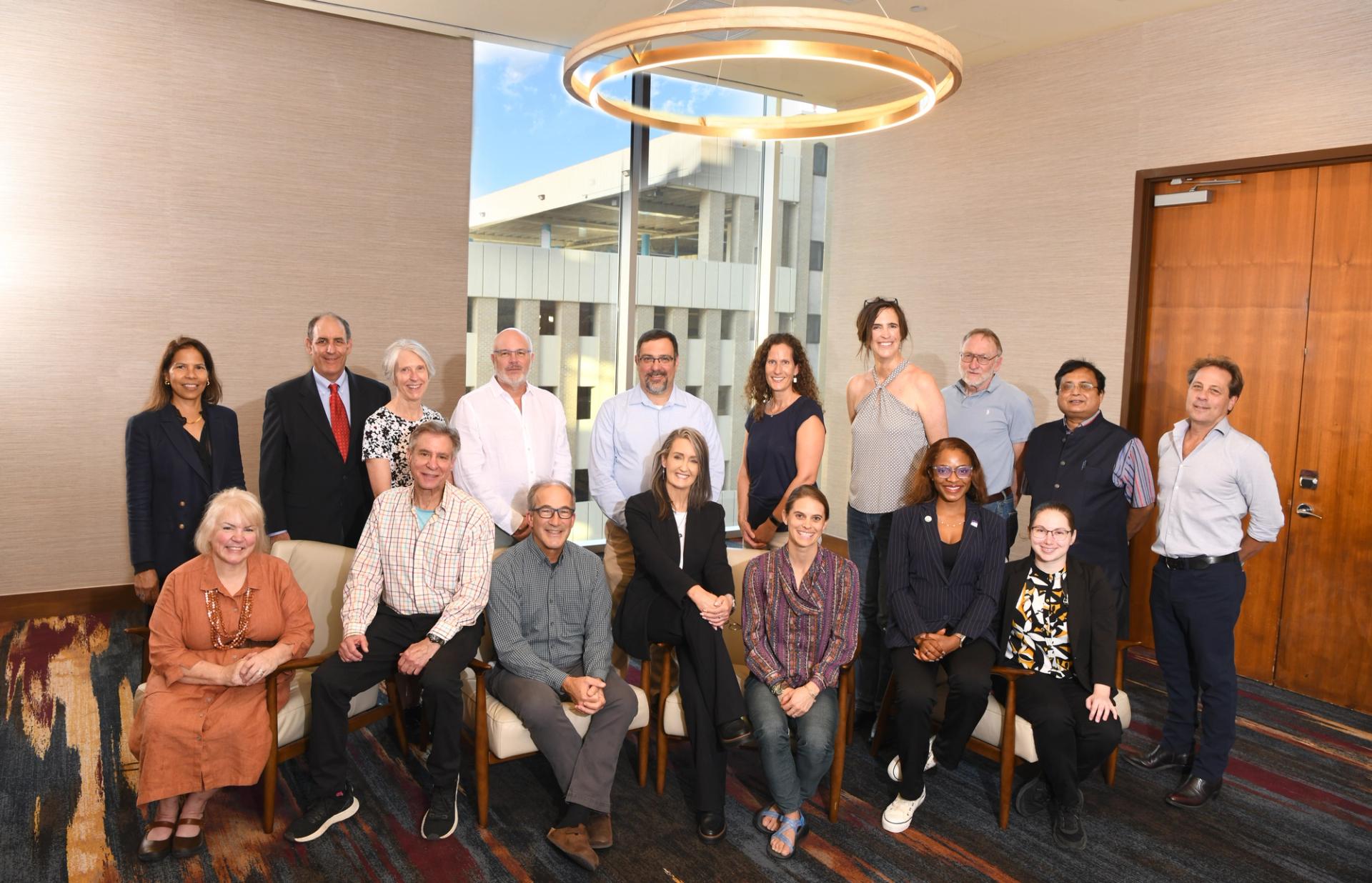 A large group of 2026 Triple Joint Section Meeting attendees pose for a phot with GSA Past President, Chuck Bailey.