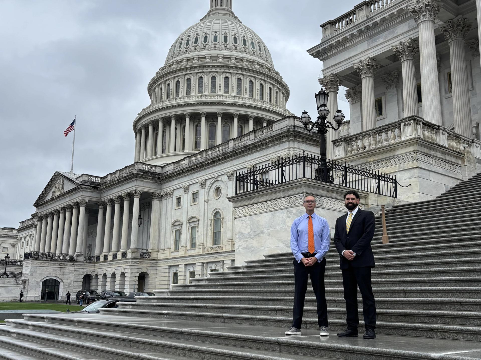 GSA geoscientists in front of the Capitol on Geoscience Congressional Visits Day.
