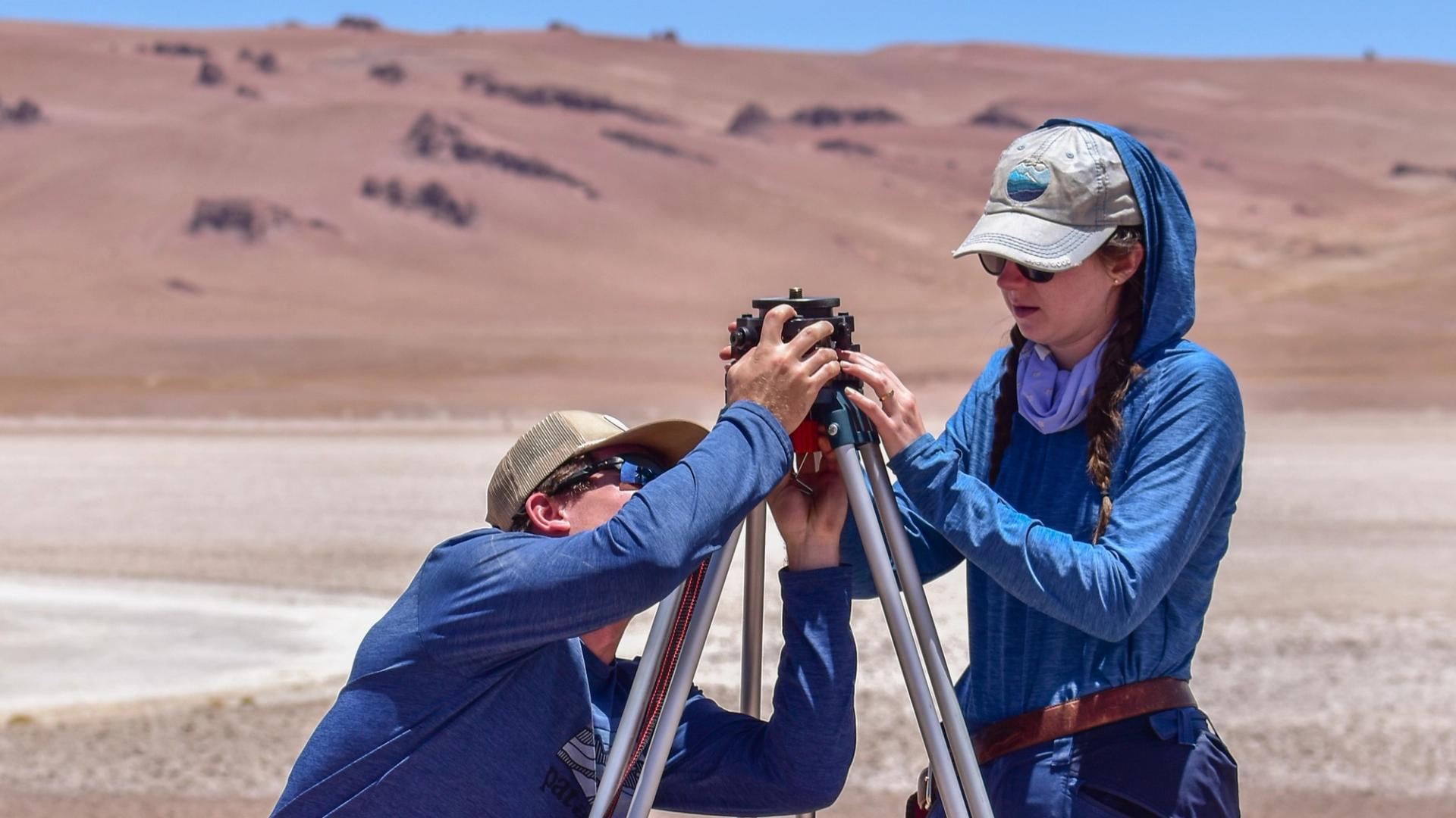 Graduate Student Research Grant Recipient mapping in the field