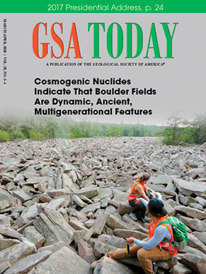 Cover image for GSA Today Issue: March April 2018