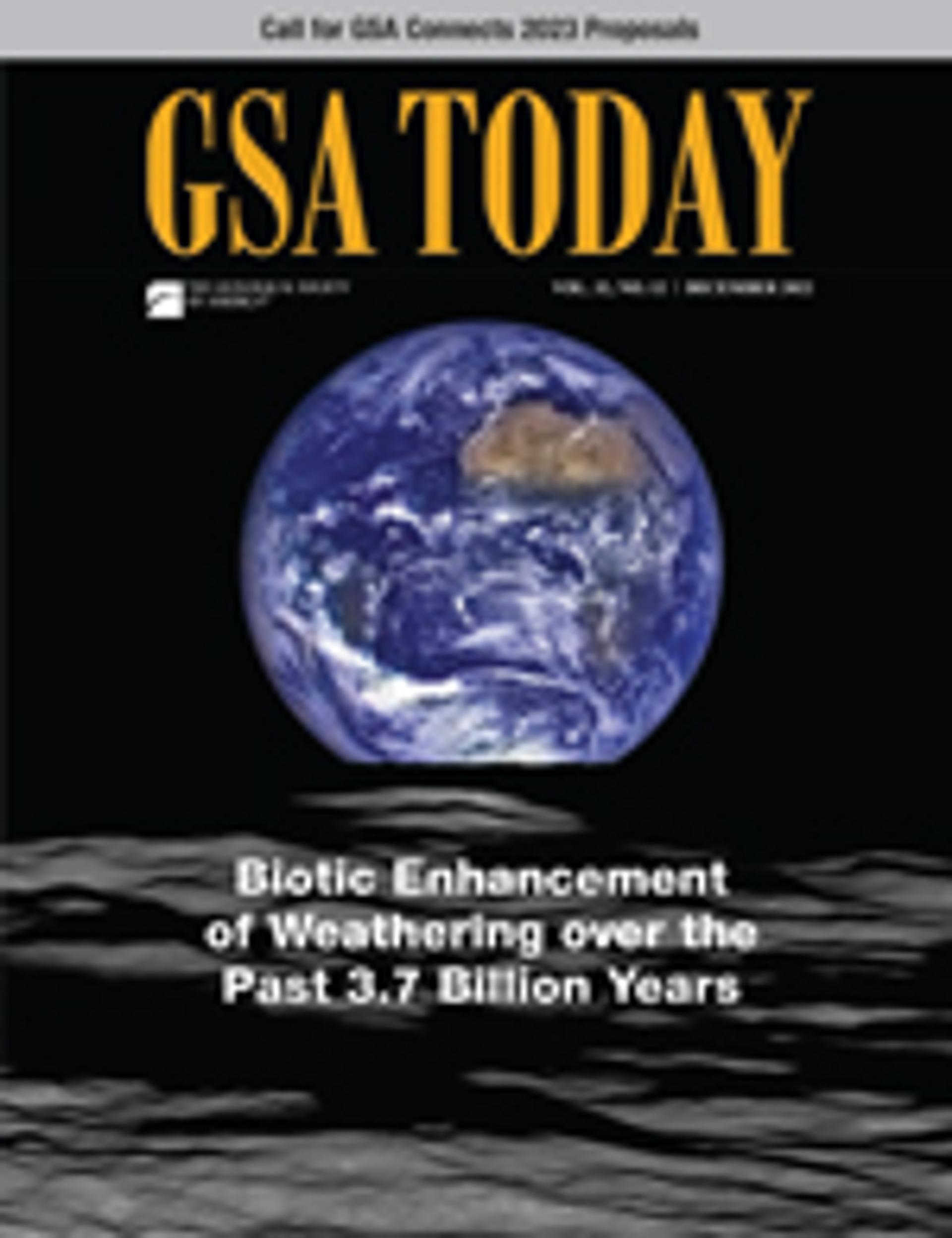 Cover image for GSA Today Issue: December 2022
