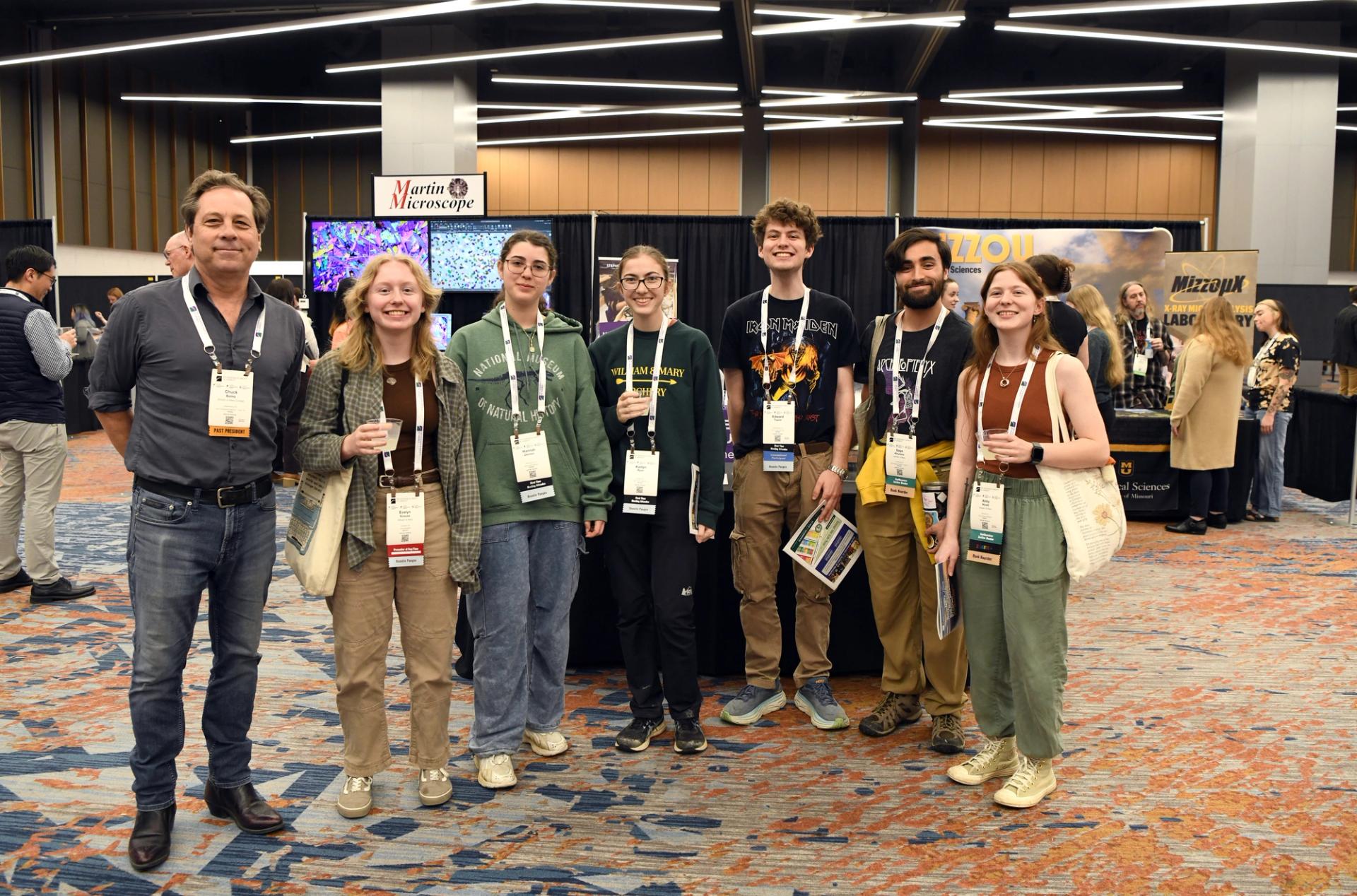 A large group of 2026 Triple Joint Section Meeting attendees pose for a phot with GSA Past President, Chuck Bailey.