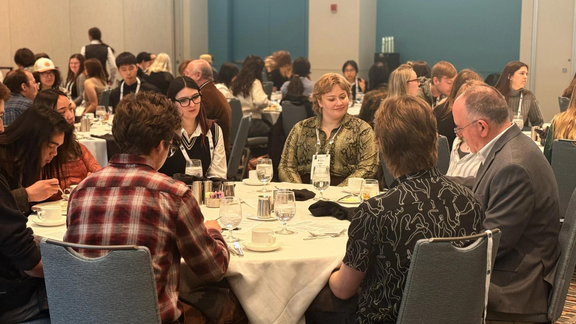 Northeastern GSA Students at Career Mentor Lunch Talking
