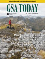 Cover image for GSA Today Issue: September 2019