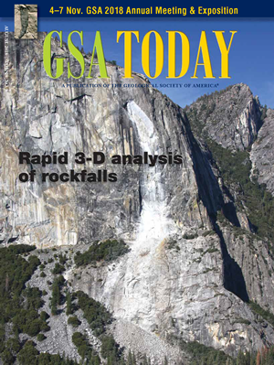 Cover image for GSA Today Issue: August 2018