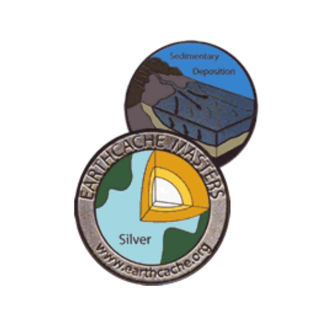 Silver Earthcache Pin Image