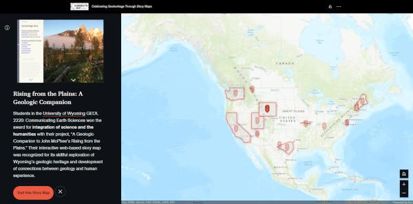 A storymap dashboard.