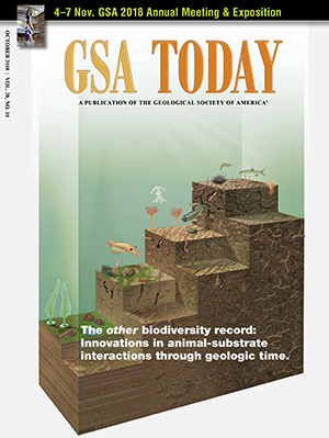 Cover image for GSA Today Issue: October 2018