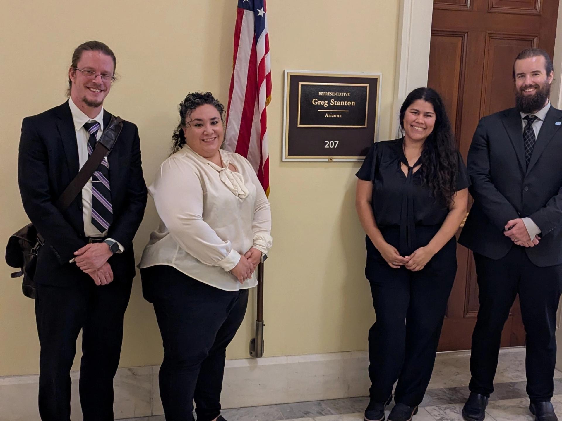 GSA geoscientists at Representative Stanton Meeting on Congressional Visits Day