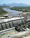 Grand Ethiopian Renaissance Dam (GERD) under construction on the Blue Nile in northern Ethiopia, near the Sudan border. This will be the largest hydroelectric power plant in Africa. The large reservoir to be placed behind the dam will be filled during a 5–7-year period during which it is expected that the amount of northward Nile flow to the Sudan and Egypt will be substantially reduced.