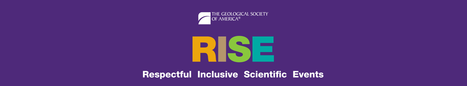 Rise Code banner showing that RISE stands for Respectful Inclusive Scientific Events