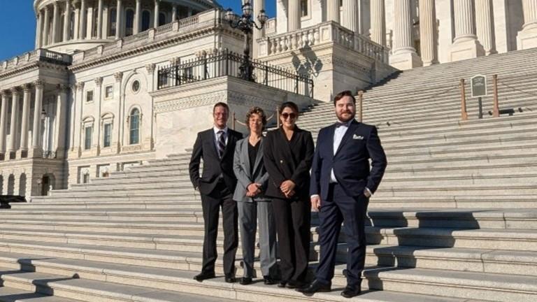 GSA geoscientists in front of the Capitol on Geoscience Congressional Visits Day