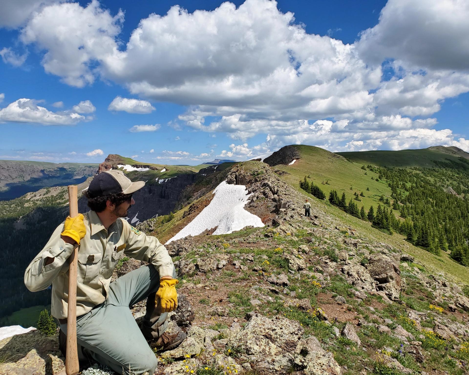 Photo of GeoCorps Participant in the field