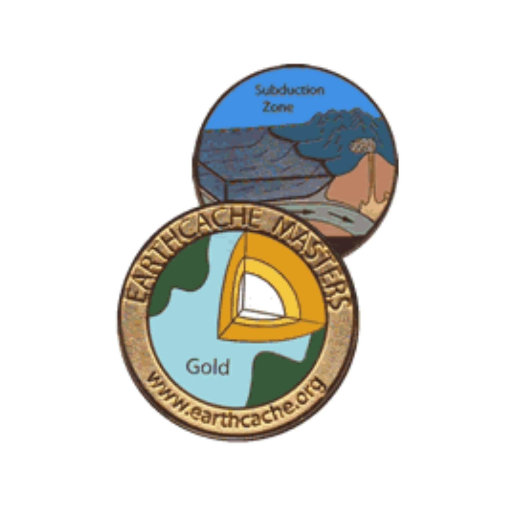 Gold Earthcache Pin Image