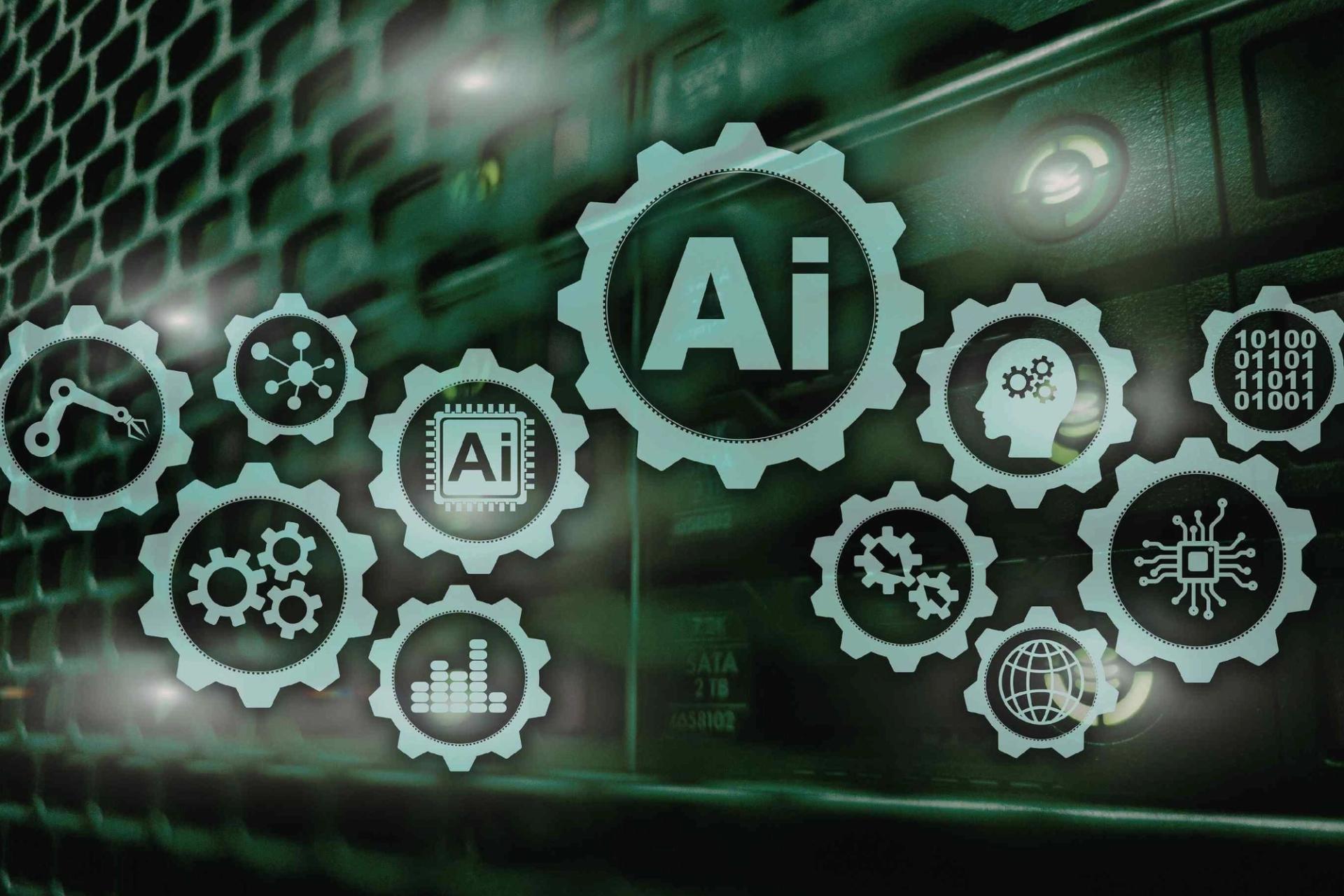Graphic showing ai and ai related icons
