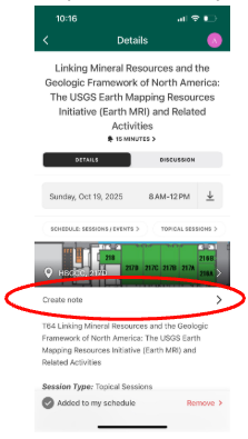 A mobile app with "Create note" highlighted.