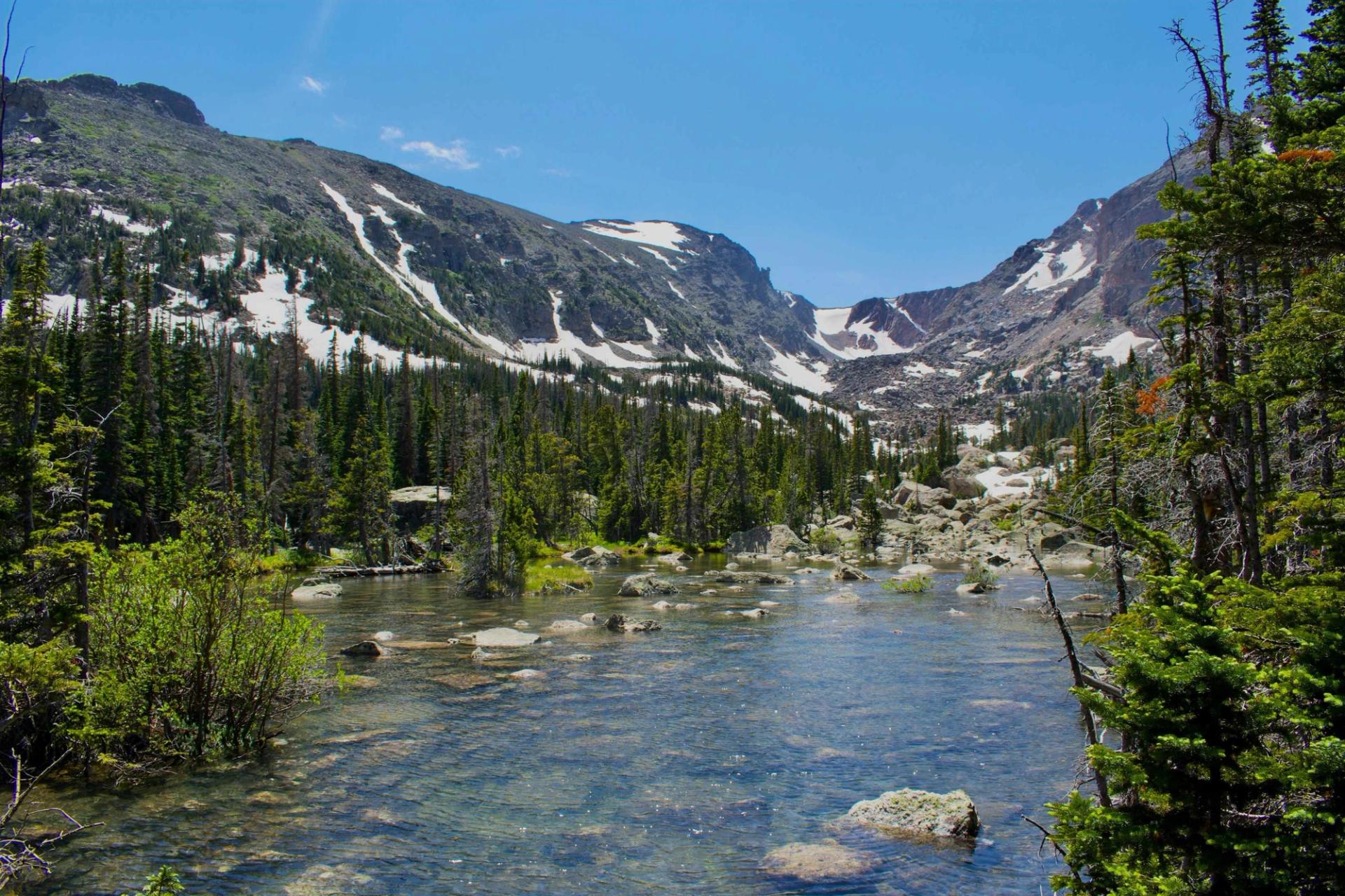 Scenic image of river in colorado rockies