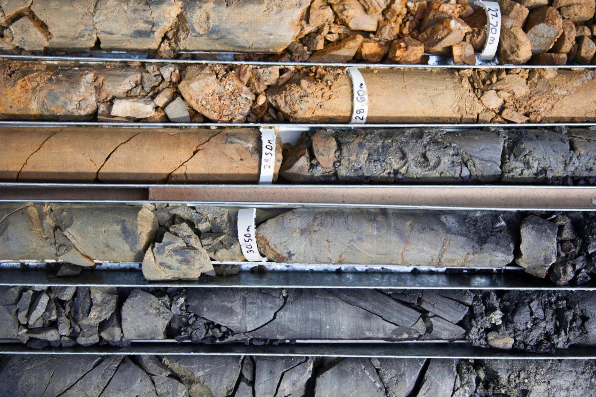Image of geologic core samples