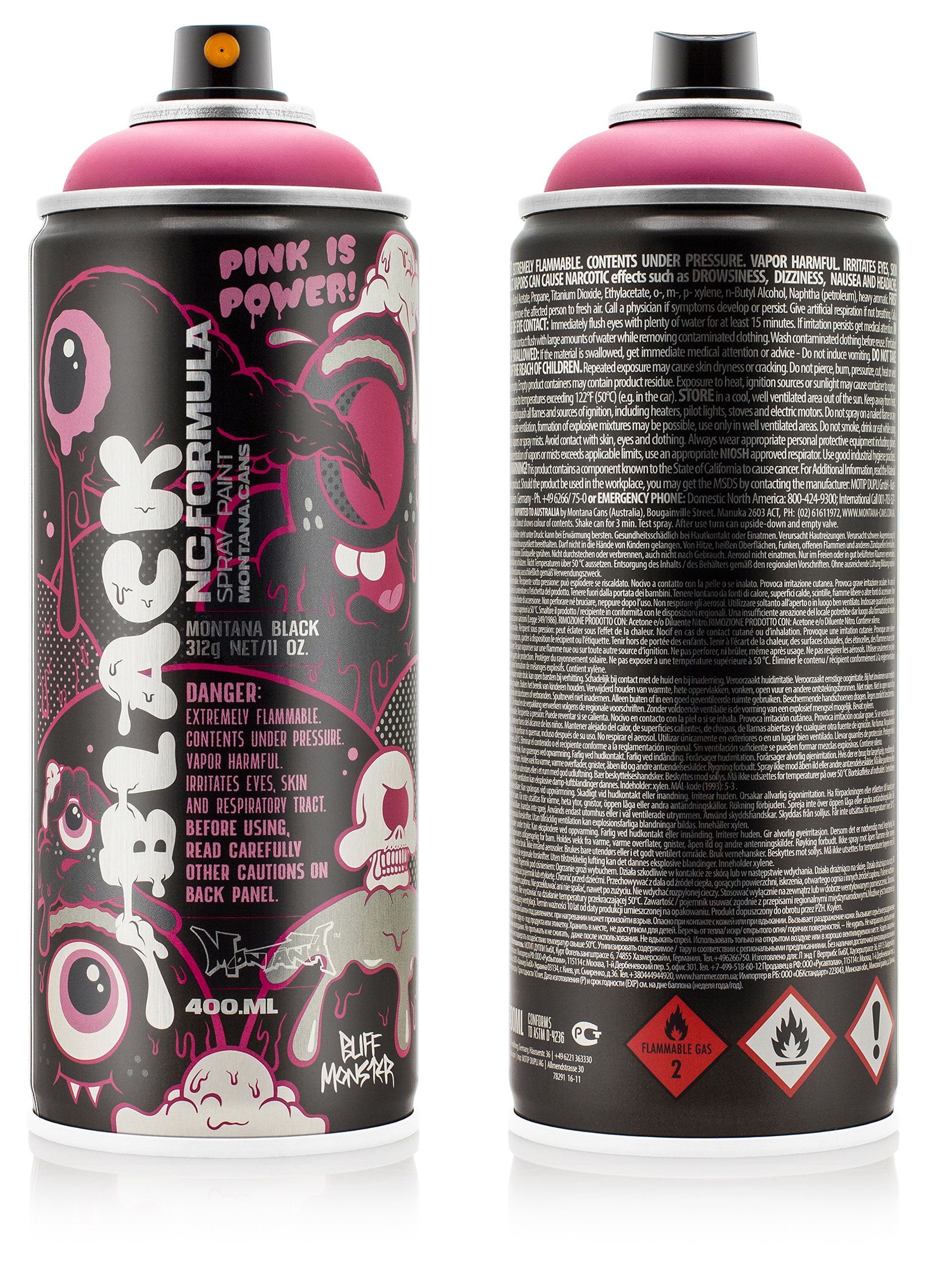Montana Spray Paint - Black Artist Edition Buff Monster
