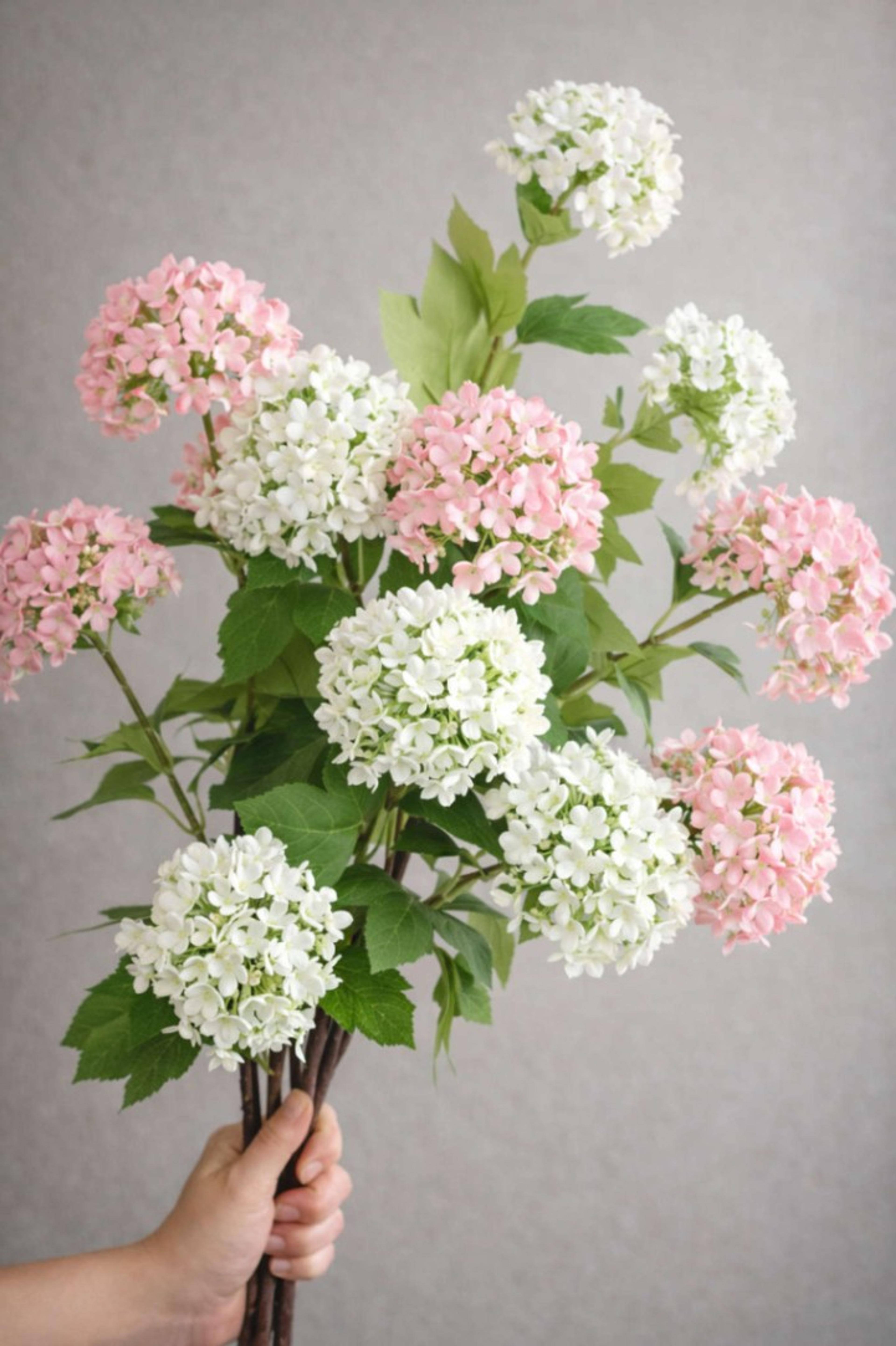 2 Heads Blue Artificial  Silk Hydrangea Wedding  Floral,Wedding Decor ation, Fake Flower Craft s, Home Floral Decor,  Gift | per stick