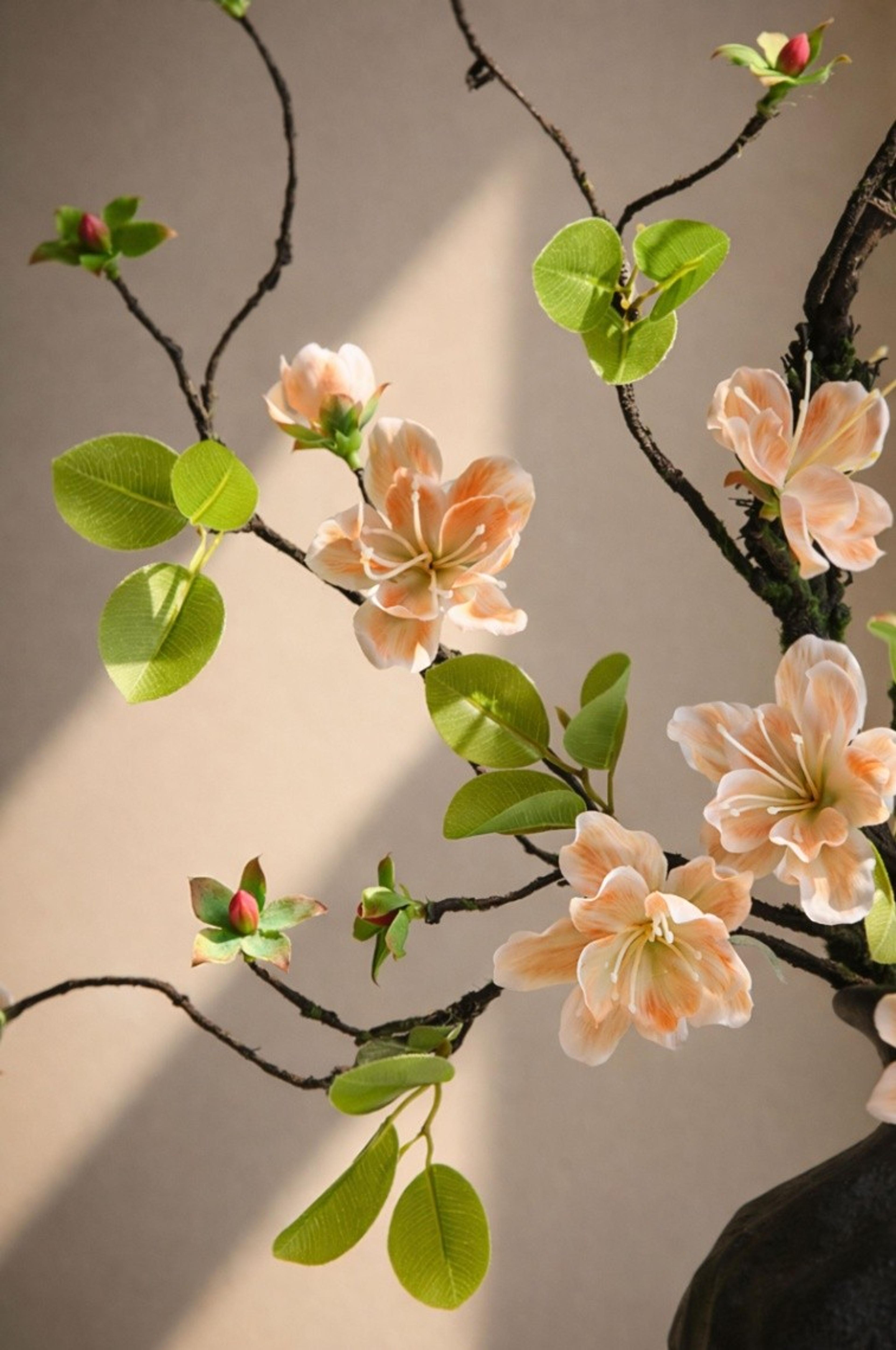 Artificial Flower Dead Bra nch Gold Silk Champag ne Orchid , Rustic Wildfl owers, Fake Small Mum s, Artificial Flower Crafts,  Living Room Floral Decor | per stick