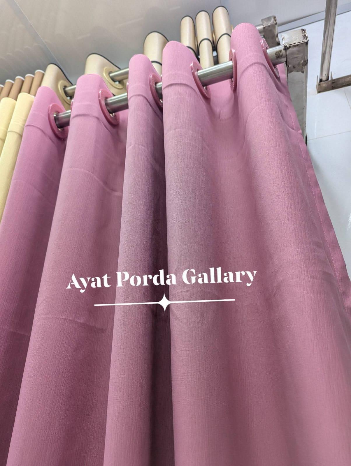 High Quality Shatin Fabric Curtain â Standard 7ft Size
