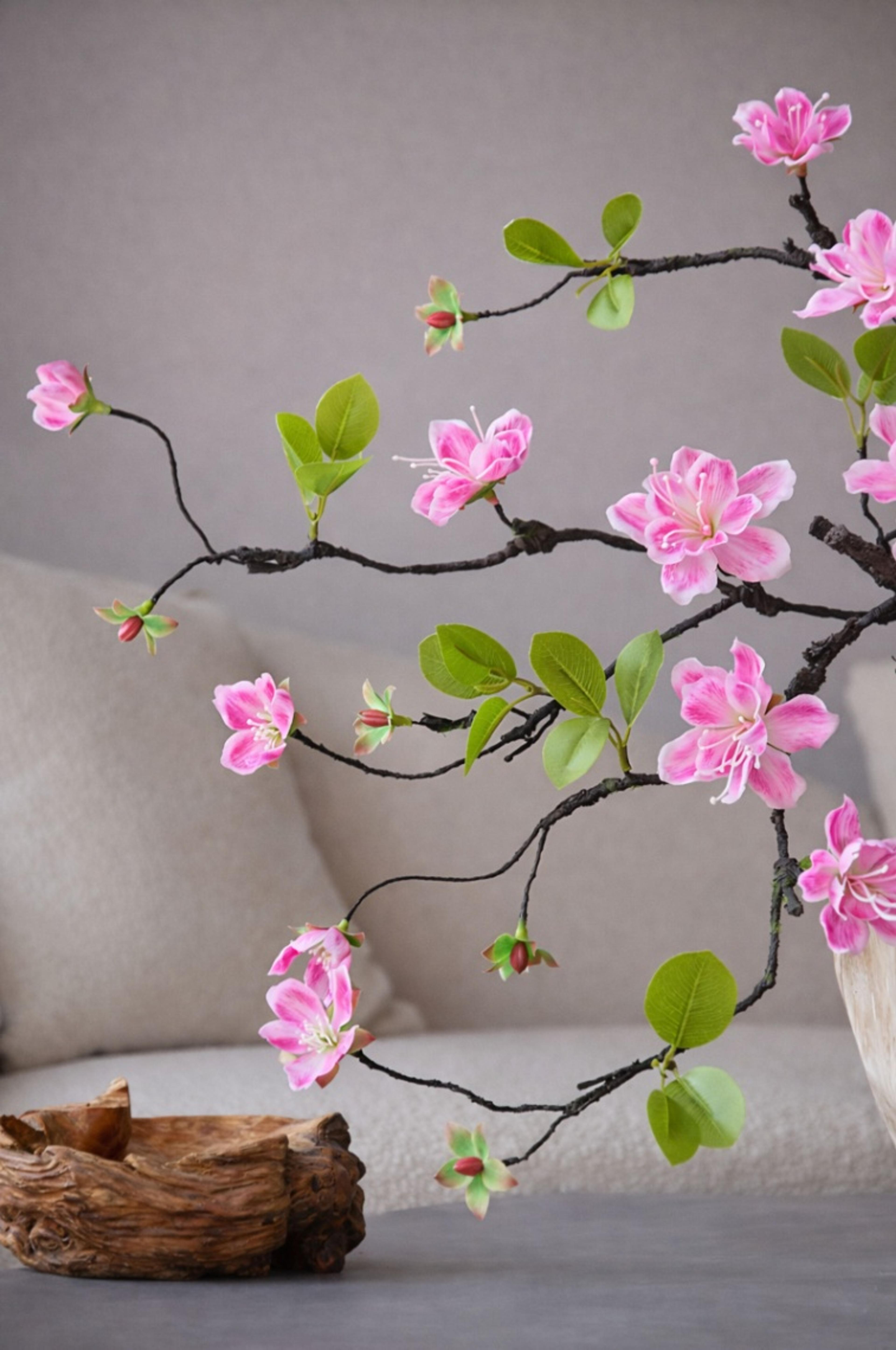 Artificial Flower Dead B ranch Gold Silk Rose R ed Orchid , Rustic Wildf lowers, Fake Small Mu ms, Artificial Flower Cra fts, Living Room Floral  Decor  | per stick