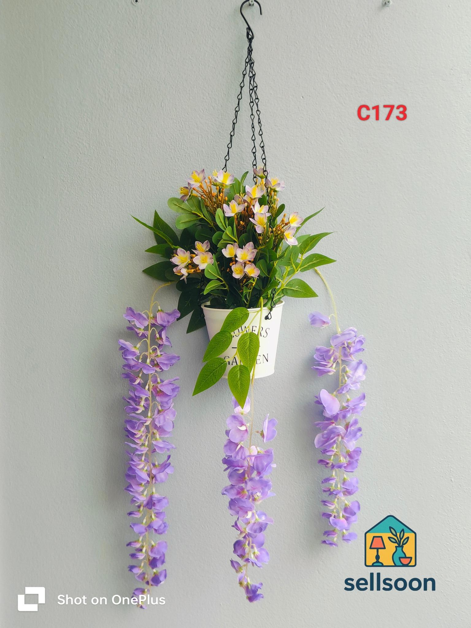 Premium Rubber Artificial Flower Plant with Fiber Pot (3 Feet Decorative Floor Plant)