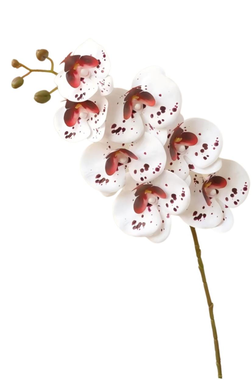 Artificial Phalaenopsis O rchid Flower Set, Wine R ed Artificial Butterfly Flo w er for Wedding Party  Home Decoration