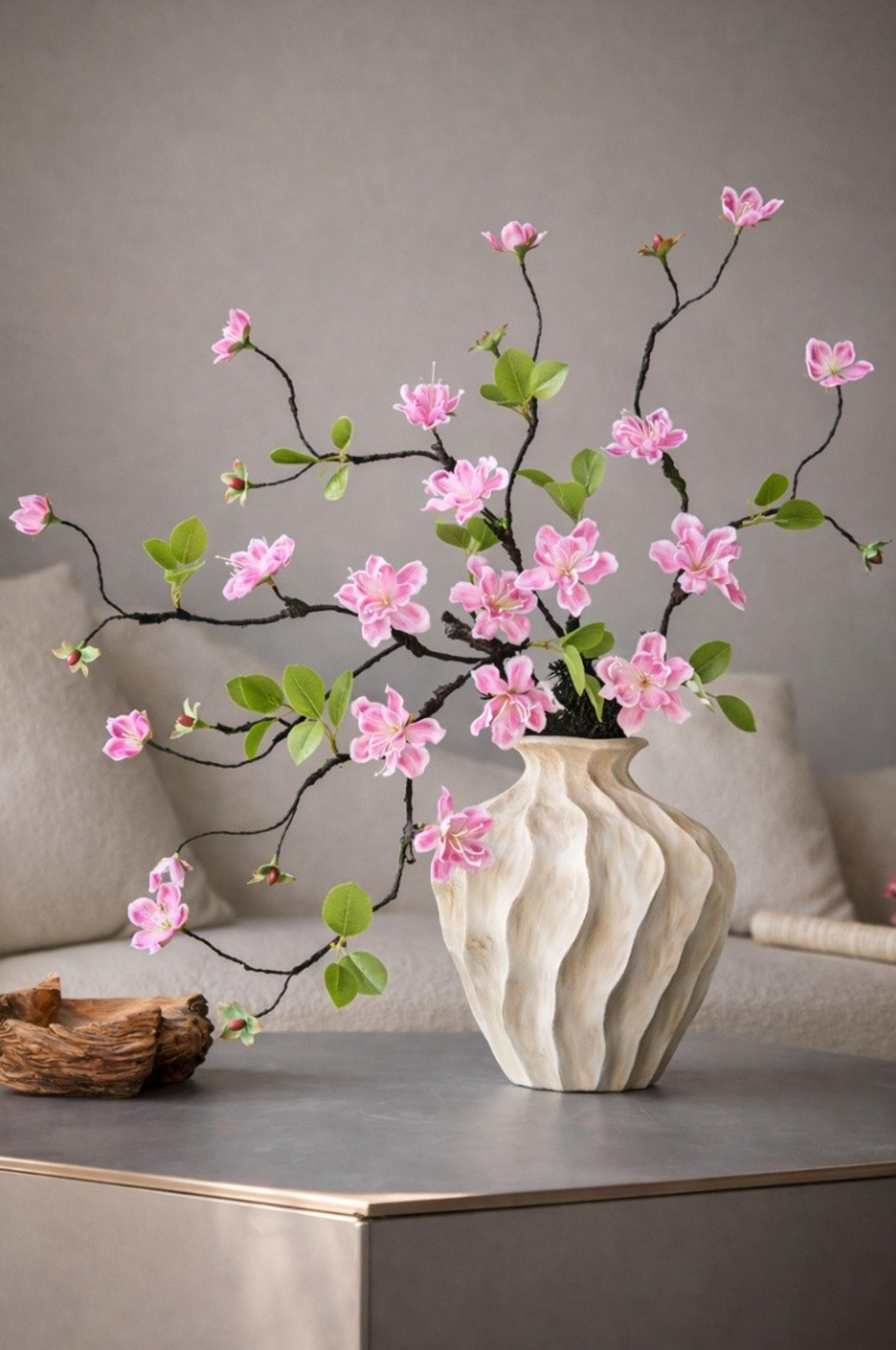 Artificial Flower Dead B ranch Gold Silk Rose R ed Orchid , Rustic Wildf lowers, Fake Small Mu ms, Artificial Flower Cra fts, Living Room Floral  Decor  | per stick