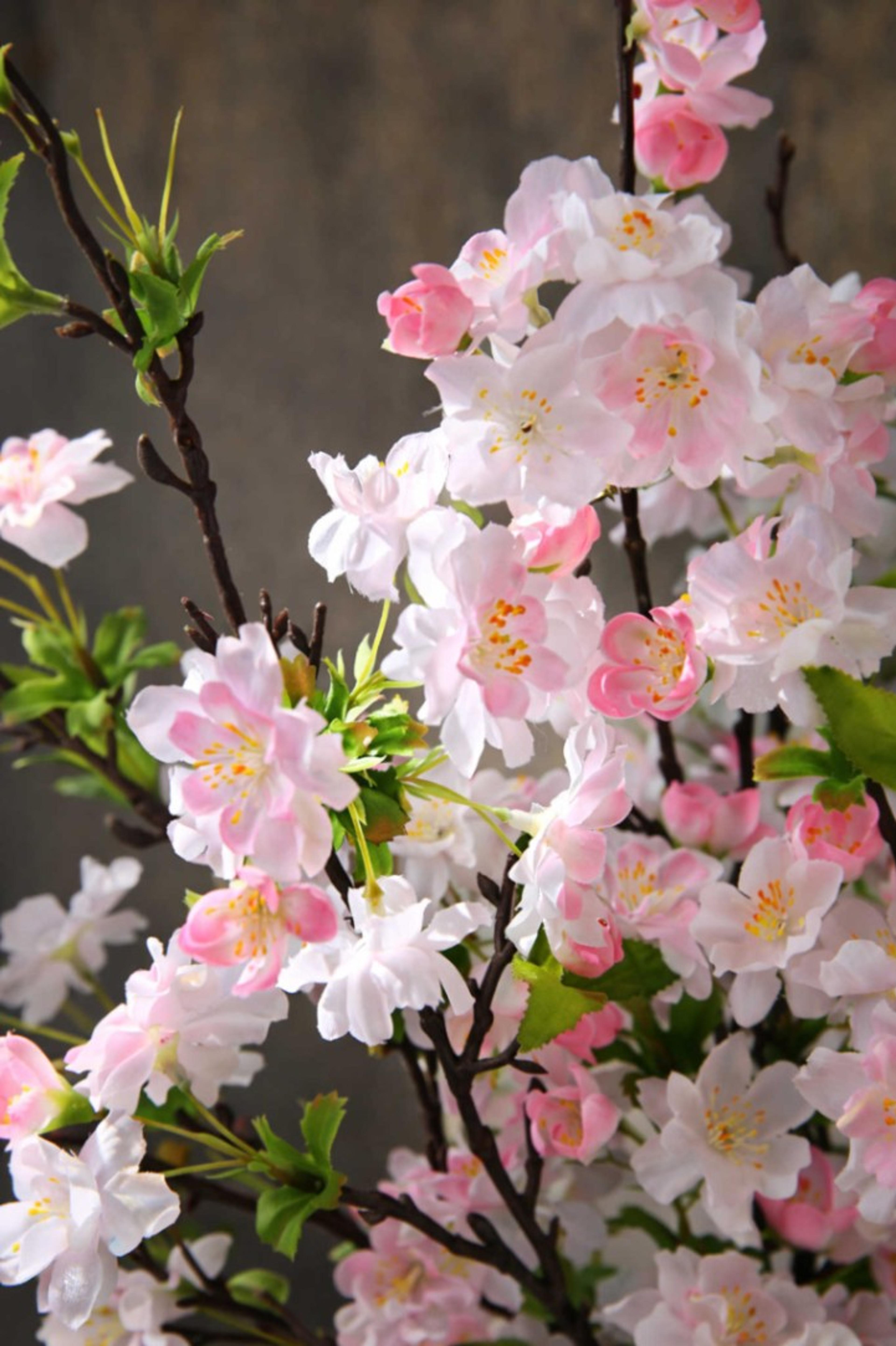 Faux Cherry Blossom  Branch Artificial Flower ,  Light Pink Cherry Blos som , Romantic Living,  Room Decor | per stick