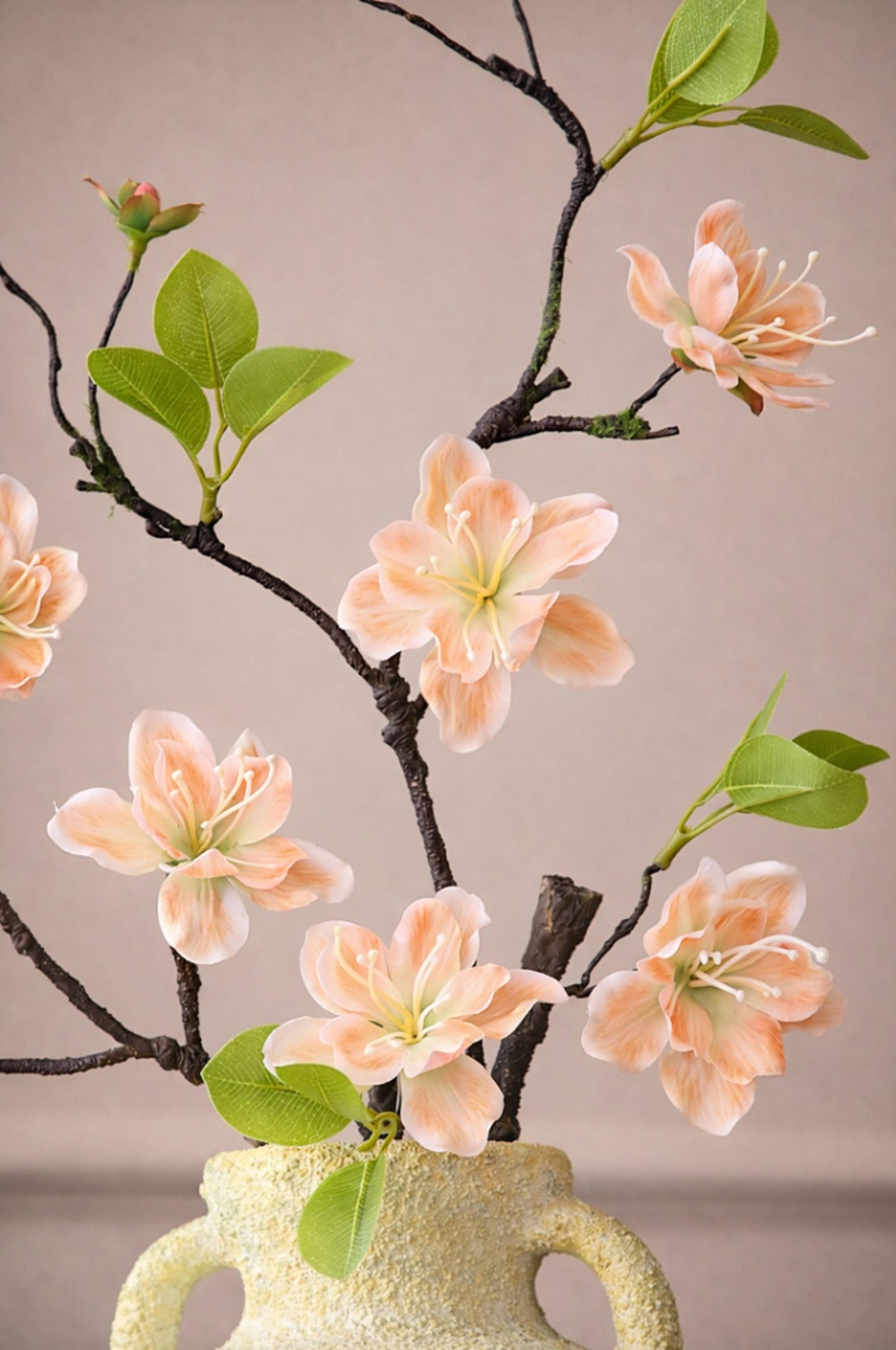 Artificial Flower Dead Bra nch Gold Silk Champag ne Orchid , Rustic Wildfl owers, Fake Small Mum s, Artificial Flower Crafts,  Living Room Floral Decor | per stick