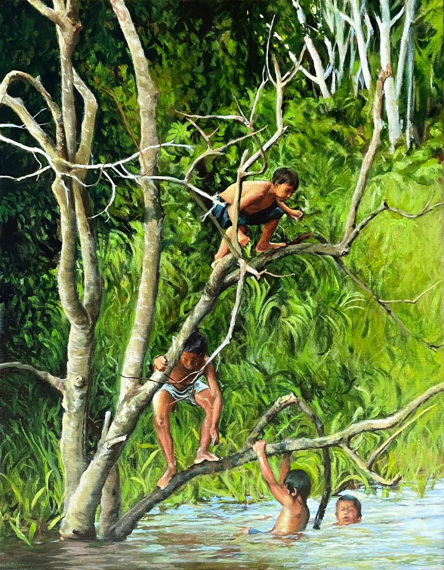 Nous marchions dans les arbres