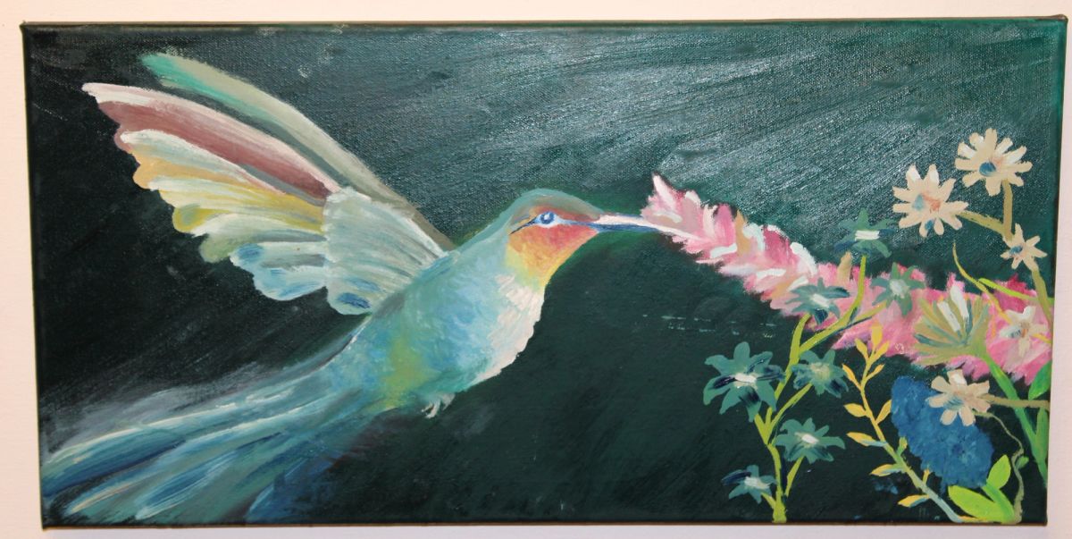 Vernisáž výstavy žáků VO s názvem "VNÍMEJ". V amfiteátru u muzea-Velké Karlovice