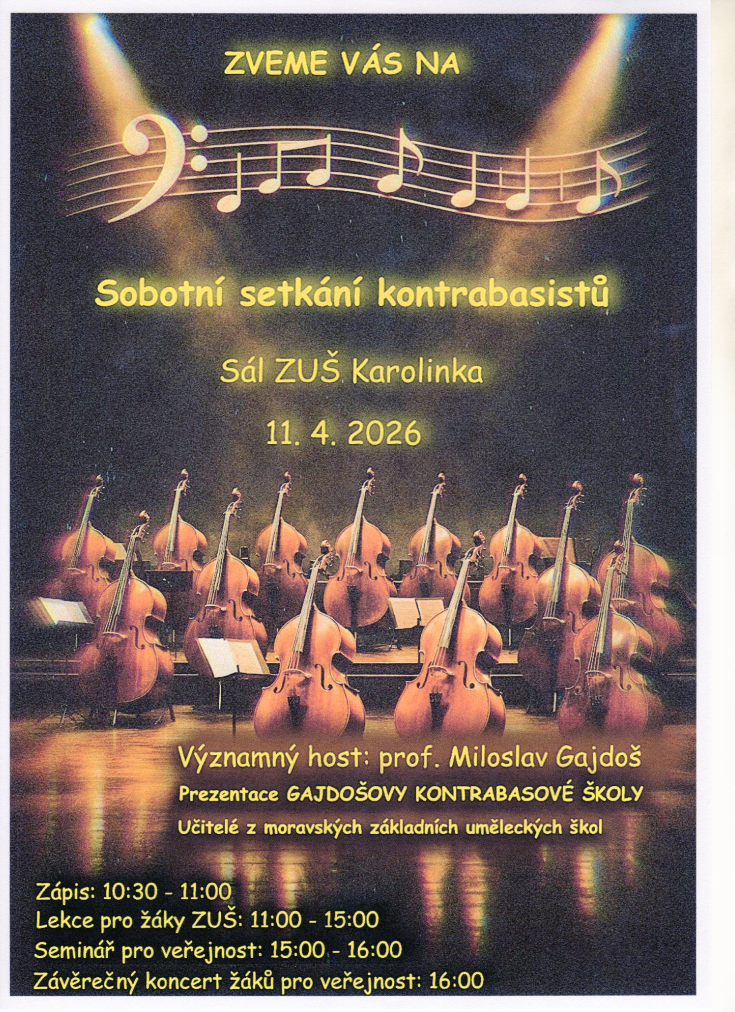 SOBOTNÍ SETKÁNÍ KONTRABASISTŮ