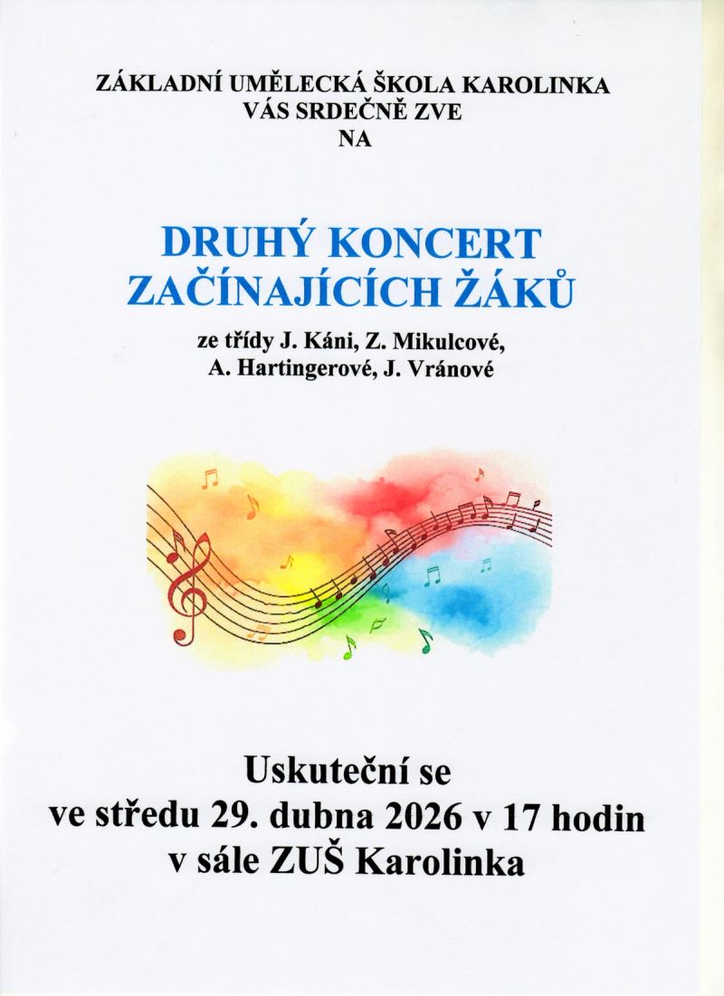 Druhý koncert začínajících žáků 