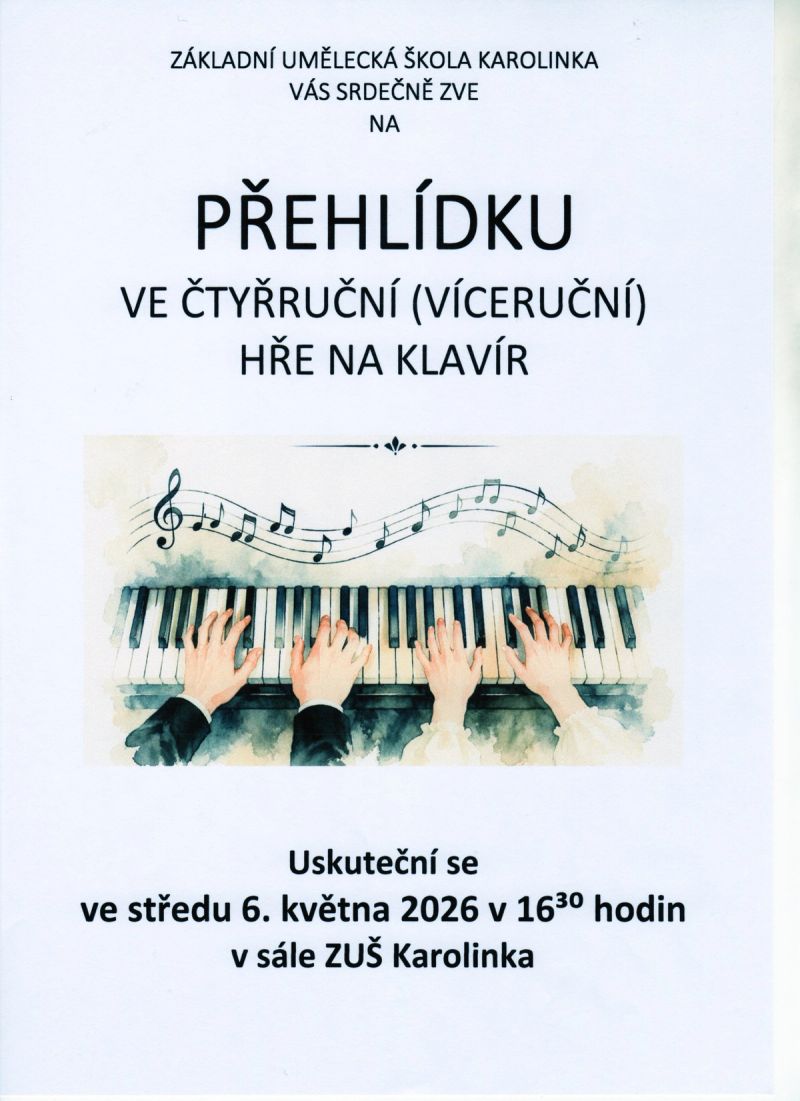 Přehlídka ve čtyřruční( víceruční) hře na klavír
