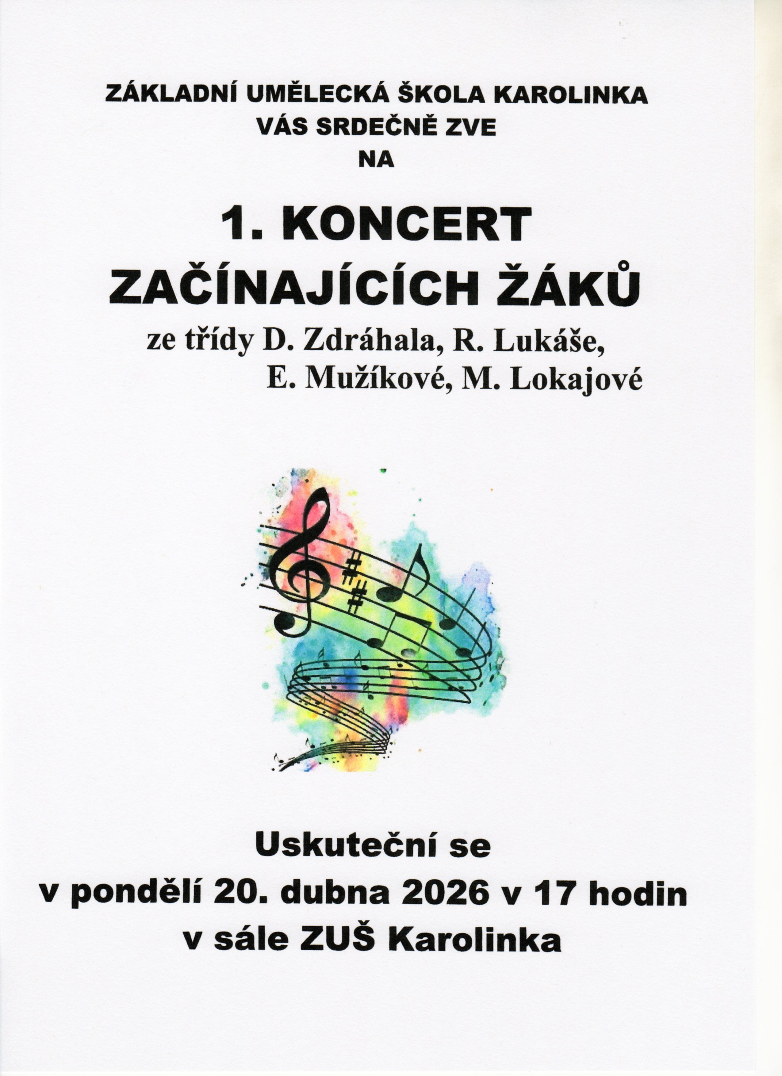 První koncert začínajících žáků