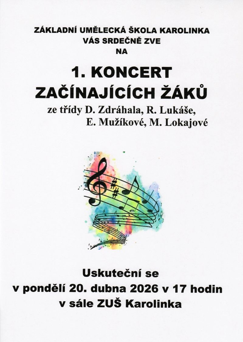 První koncert začínajících žáků
