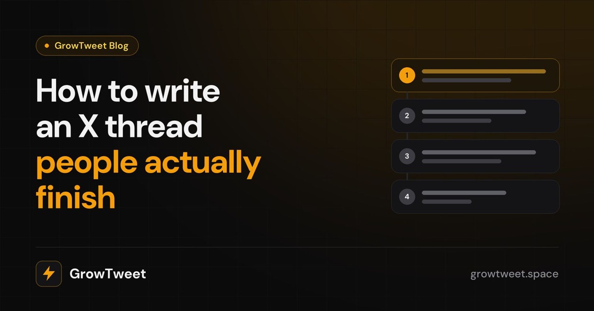 How to write an X thread people actually finish
