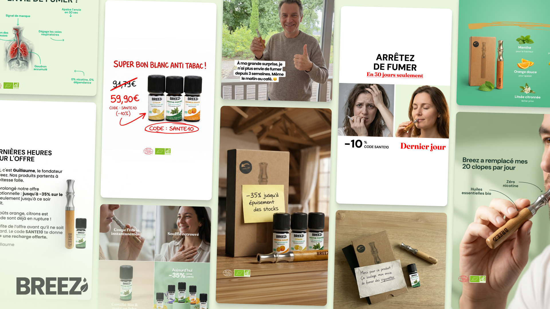 Breez : de 10 à 48 creative ads par semaine, et une landing page en ligne en moins de deux mois
