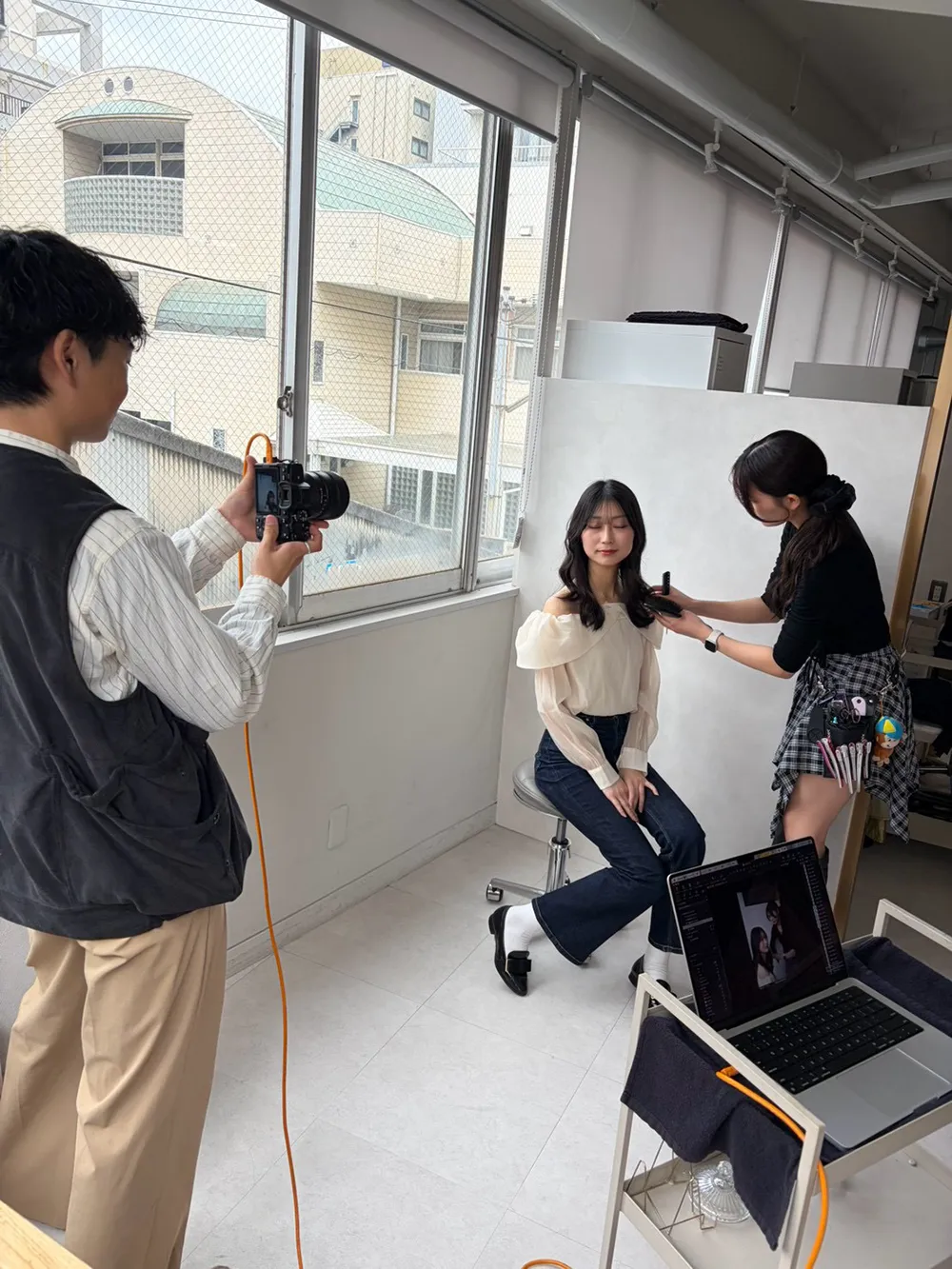 モデル撮影の様子