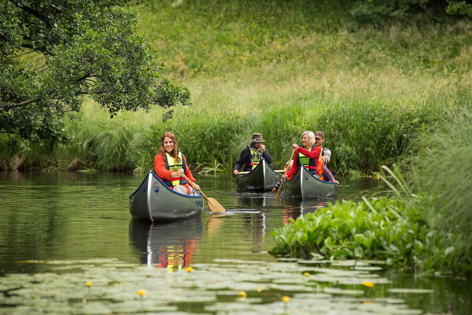 People canoeing on the broad