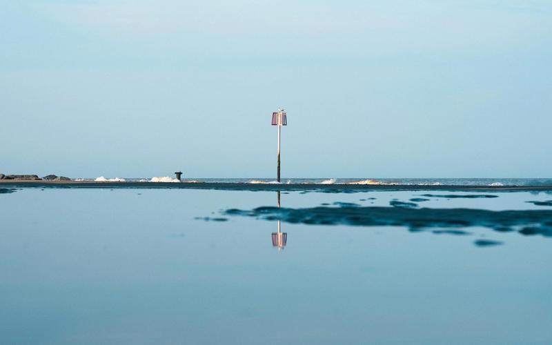 A calm sea reflections
