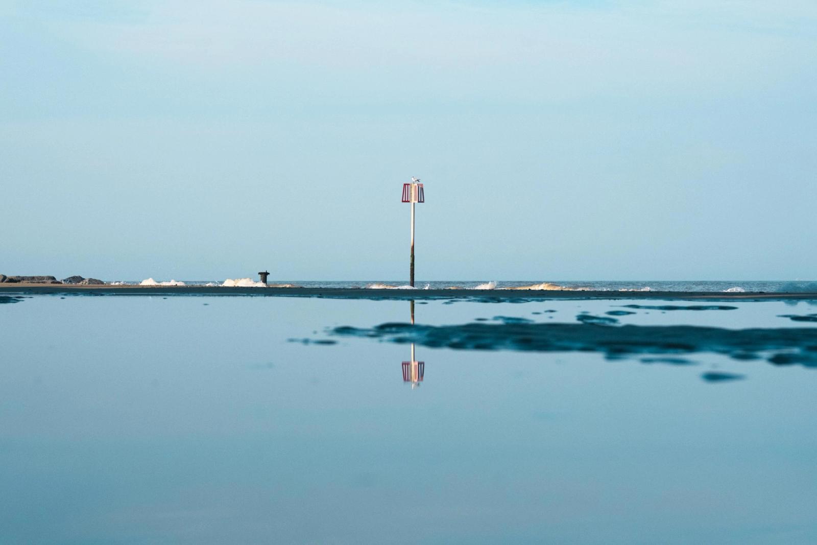 A calm sea reflections