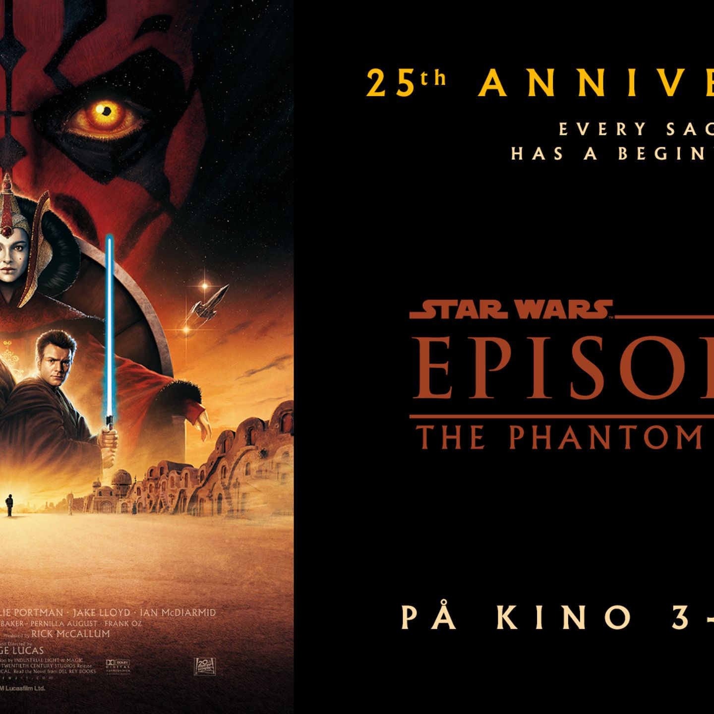 Plakat fra Star Wars Episode I: The Phantom Menace