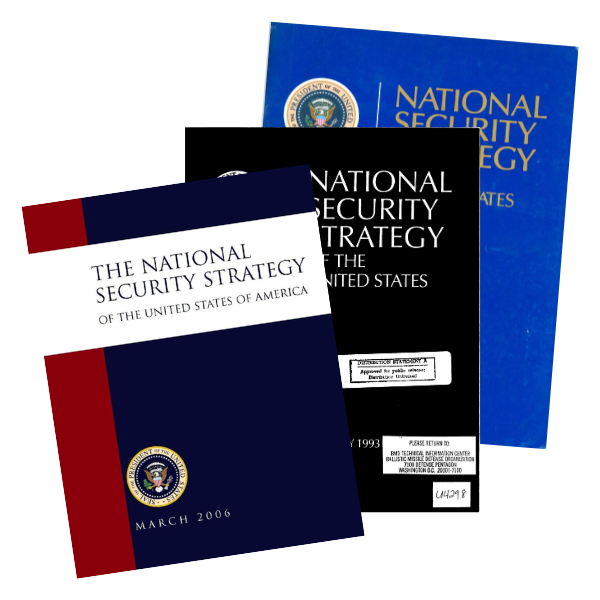 National Security Strategy covers through the years.